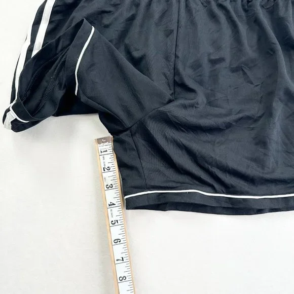 Adidas Shorts Womens Medium M (12-14) Black Striped Lightweight Adult Sport Run - Picture 6 of 10